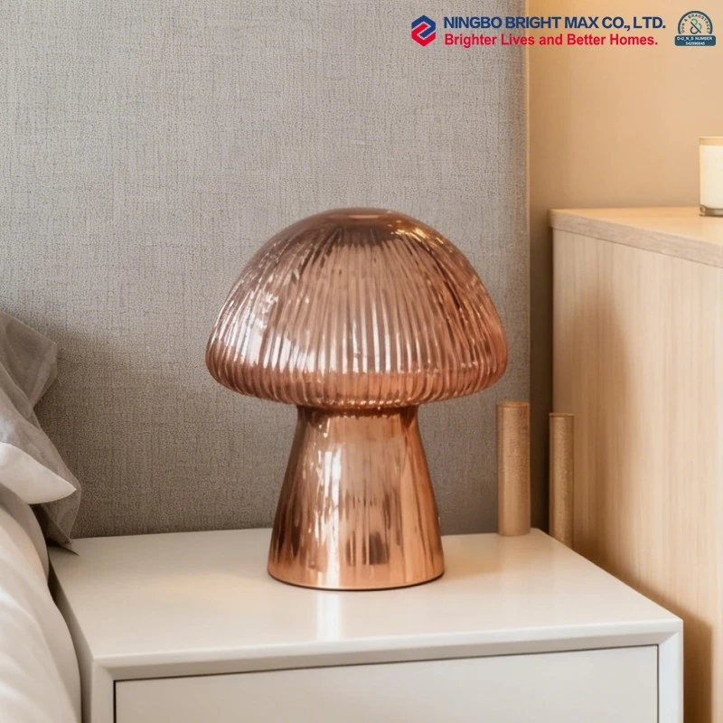 indoor mushroom glass decorative lamp